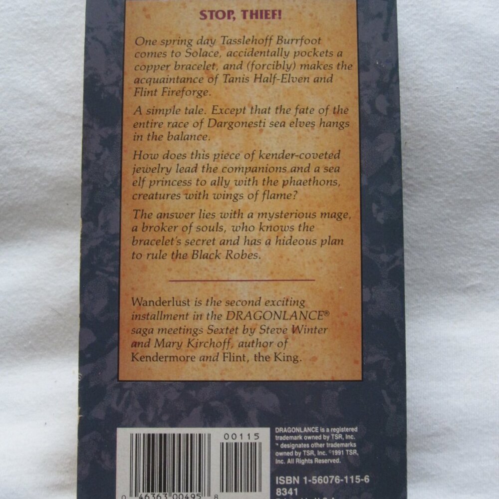 book- 1991 Dragonlance: Wanderlust - The Meeting Sextet vol. 2, p/b - Picture 2 of 4